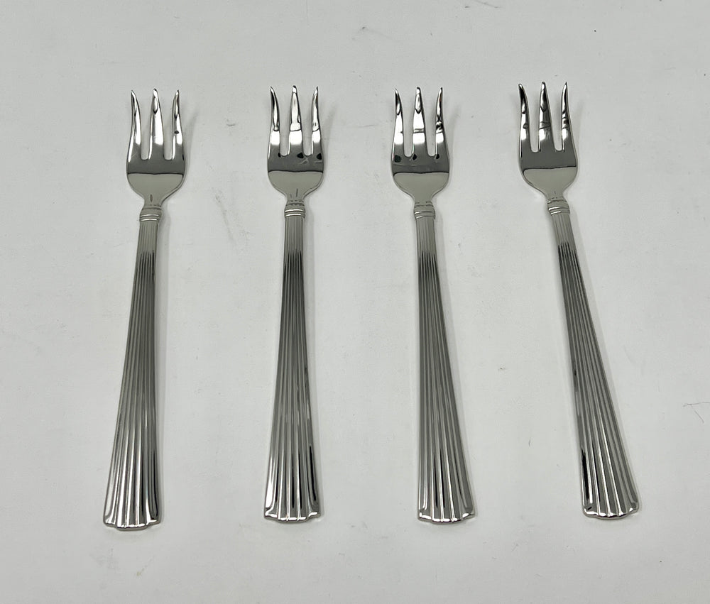 Reed & Barton Highbridge Set of 4 Seafood Forks 18/10 Stainless 5 5/8