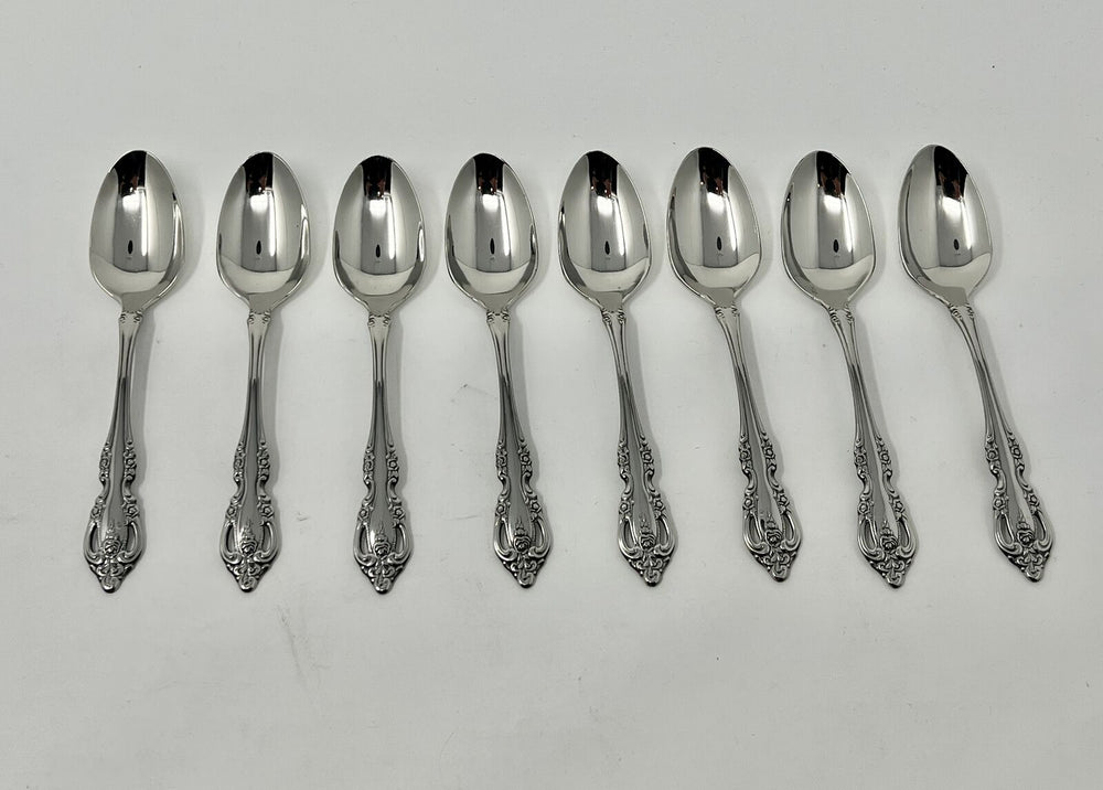 Oneida Brahms Set of 8 Coffee / Child Spoons - USA Made 5 1/4